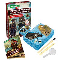 Набор для раскопок "Легенды о пиратах" 16х23 см, инструменты, BRAUBERG KIDS, 665938