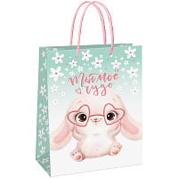 Пакет подарочный 11*14*6,5см MESHU "Cute rabbit", матовая ламинация фото Пакет подарочный 11*14*6,5см MESHU "Cute rabbit", матовая ламинация