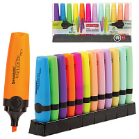 Набор текстовыделителей 12 ЦВЕТОВ на подставке, BRAUBERG "DELTA", линия 1-5 мм, 151737