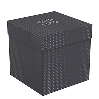 Коробка складная подарочная MESHU "Black", (15*15*15см), выборочный лак фото Коробка складная подарочная MESHU "Black", (15*15*15см), выборочный лак