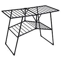 Сушилка напольная для белья раскладная, 4 зоны, 2 уровня, 22 метра, LAIMA HOME QUATRO BLACK, 700475