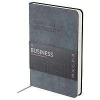 Ежедневник недатированный, А5, 136л., мягкий переплет, кожзам, BG "Business. Grey", серый фото Ежедневник недатированный, А5, 136л., мягкий переплет, кожзам, BG "Business. Grey", серый