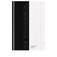Ежедневник недатированный А5, 136л., 7БЦ BG "Minimal. B&W", глянцевая ламинация, отд. фольгой фото Ежедневник недатированный А5, 136л., 7БЦ BG "Minimal. B&W", глянцевая ламинация, отд. фольгой