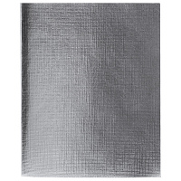 Тетрадь бумвинил А5 48 л., скоба, офсет №1, клетка, с полями, СЕРЕБРО, "Metallic", HATBER, 058960, 48Т5бвВ1