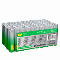 Батарейки GP Super, AAA (LR03, 24А), алкалиновые, мизинчиковые, КОМПЛЕКТ 60 шт., 24A-2CRVS60 фото Батарейки GP Super, AAA (LR03, 24А), алкалиновые, мизинчиковые, КОМПЛЕКТ 60 шт., 24A-2CRVS60
