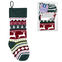 Носок новогодний для подарков, 23х2х54 см, "Волшебство в носке", полиэстер, ЗОЛОТАЯ СКАЗКА, 592504