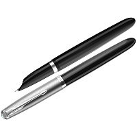 Ручка перьевая Parker "51 Black CT" черная, 0,8мм, подарочная упаковка фото Ручка перьевая Parker "51 Black CT" черная, 0,8мм, подарочная упаковка