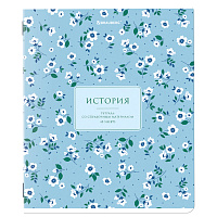 Тетрадь предметная "BLOSSOM" 48 л., рельефный картон, ИСТОРИЯ, клетка, подсказки, BRAUBERG, 405597