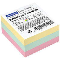 Самоклеящийся блок OfficeSpace 50*50мм, 300л., 3 цвета фото Самоклеящийся блок OfficeSpace 50*50мм, 300л., 3 цвета