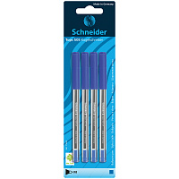 Набор шариковых ручек Schneider "Tops 505 M" 4шт., синие, 1,0мм, прозрачный корпус, блистер фото Набор шариковых ручек Schneider "Tops 505 M" 4шт., синие, 1,0мм, прозрачный корпус, блистер