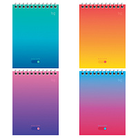 Блокнот А6 60л. на гребне BG "Bright monocolor фото Блокнот А6 60л. на гребне BG "Bright monocolor
