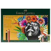 Набор художественных изделий Faber-Castell "Polychromos & Pitt Graphite Matt ", 50 предметов, студийная коробка фото Набор художественных изделий Faber-Castell "Polychromos & Pitt Graphite Matt ", 50 предметов, студийная коробка
