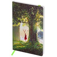 Записная книжка А6 80л. ЛАЙТ, кожзам, Greenwich Line "Mystical forest", с резинкой, тиснение фольгой, блок в клетку фото Записная книжка А6 80л. ЛАЙТ, кожзам, Greenwich Line "Mystical forest", с резинкой, тиснение фольгой, блок в клетку