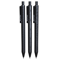 Ручка шариковая автоматическая Berlingo "DoubleBlack" синяя, 0,7мм