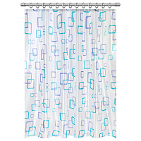Шторка для ванной ПОЛИЭСТЕР, 180х180 см, кольца в комплекте, ФИГУРЫ, PRIMILA (ПРИМИЛА), 700081
