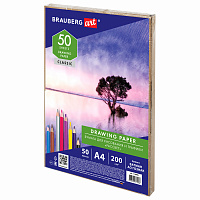 Бумага для рисования и графики А4, 50 л., 200 г/м2, ВАТМАН ГОЗНАК СПб, в коробке, BRAUBERG ART, 114489 фото Бумага для рисования и графики А4, 50 л., 200 г/м2, ВАТМАН ГОЗНАК СПб, в коробке, BRAUBERG ART, 114489