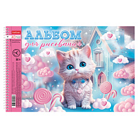 Альбом для рисования А4 40 л., спираль, металлизация+выборочный лак, HTB, 198х300 мм, "Котики-зефирки" (4 вида), 085245, 40А4мтлВсп фото Альбом для рисования А4 40 л., спираль, металлизация+выборочный лак, HTB, 198х300 мм, "Котики-зефирки" (4 вида), 085245, 40А4мтлВсп