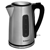 Чайник SCARLETT SC-EK21S13, 1,7 л, 2200 Вт, закрытый нагревательный элемент, стальной фото Чайник SCARLETT SC-EK21S13, 1,7 л, 2200 Вт, закрытый нагревательный элемент, стальной