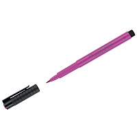 Ручка капиллярная Faber-Castell "Pitt Artist Pen Brush" цвет 125 пурпурно-розовая средняя, пишущий узел "кисть фото Ручка капиллярная Faber-Castell "Pitt Artist Pen Brush" цвет 125 пурпурно-розовая средняя, пишущий узел "кисть
