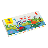 Пластилин Мульти-Пульти "Енот в сказке", 06 цветов, 72г, со стеком, картон фото Пластилин Мульти-Пульти "Енот в сказке", 06 цветов, 72г, со стеком, картон