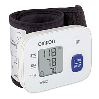 Тонометр OMRON RS2 (HEM-6121-RU), манжета 13,5-21,5 см, автоматический, на запястье, питание 2хААА фото Тонометр OMRON RS2 (HEM-6121-RU), манжета 13,5-21,5 см, автоматический, на запястье, питание 2хААА
