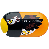 Точилка Faber-Castell Eagle двойная с ластиком и контейнером фото Точилка Faber-Castell Eagle двойная с ластиком и контейнером