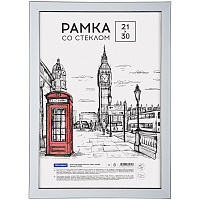 Рамка пластиковая 21*30см, OfficeSpace "Color", голубой фото Рамка пластиковая 21*30см, OfficeSpace "Color", голубой
