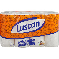 Полотенца бумажные Luscan 2-слойные белые 4 рулона по 12.5 метров фото Полотенца бумажные Luscan 2-слойные белые 4 рулона по 12.5 метров