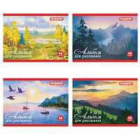 Альбом для рисования, МАЛЫЙ ФОРМАТ А5, 40 л., скоба, обложка офсет, ПИФАГОР, 200х148 мм, "Природа" (4 вида), 104873 фото Альбом для рисования, МАЛЫЙ ФОРМАТ А5, 40 л., скоба, обложка офсет, ПИФАГОР, 200х148 мм, "Природа" (4 вида), 104873