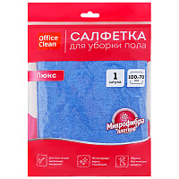 Салфетка для мытья пола OfficeClean "Люкс", микрофибра, 100*70см, индивид. упаковка фото Салфетка для мытья пола OfficeClean "Люкс", микрофибра, 100*70см, индивид. упаковка