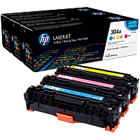 Набор картриджей HP 304A CF372AM цветной оригинальный фото Набор картриджей HP 304A CF372AM цветной оригинальный