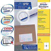 Этикетки самоклеящиеся Avery Zweckform (3483) 105х148 мм 4 штуки на листе белые (100 листов в упаковке) фото Этикетки самоклеящиеся Avery Zweckform (3483) 105х148 мм 4 штуки на листе белые (100 листов в упаковке)
