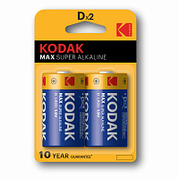 Батарейки алкалиновые КОМПЛЕКТ 2 шт., KODAK Max Super Alkaline, D (LR20, 13А), блистер, Б0005129 фото Батарейки алкалиновые КОМПЛЕКТ 2 шт., KODAK Max Super Alkaline, D (LR20, 13А), блистер, Б0005129