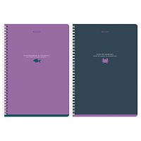 Тетради ДЭК А4 96 л. КОМПЛЕКТ 2 шт. BRAUBERG гребень, клетка, Soft Touch, MONOCOLOR, 404647