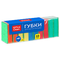 Губки для посуды OfficeClean, поролон с абразивным слоем, 8*5,3*2,6см, 10шт. фото Губки для посуды OfficeClean, поролон с абразивным слоем, 8*5,3*2,6см, 10шт.