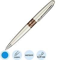 Ручка шариковая Pilot Стальной питон цвет чернил синий, цвет корпуса серебристый (артикул производителя BL-MR-SP)