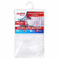 Штора для ванной комнаты CRYSTAL WALL с 3D-эффектом водонепроницаемая, 180х180 см, LAIMA HOME, 608451 фото Штора для ванной комнаты CRYSTAL WALL с 3D-эффектом водонепроницаемая, 180х180 см, LAIMA HOME, 608451