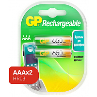 Аккумулятор AAA 650 мАч GP 650 series 65AAAHC 2 штуки в упаковке NiMh фото Аккумулятор AAA 650 мАч GP 650 series 65AAAHC 2 штуки в упаковке NiMh