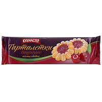 Печенье сдобное Кухмастер Тарталетки вишневые 240 г фото Печенье сдобное Кухмастер Тарталетки вишневые 240 г