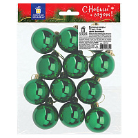 Шары ёлочные 12 шт., 4 см, "Solid Color", пластик, ЗЕЛЕНЫЕ, глянец, ЗОЛОТАЯ СКАЗКА, 591126 фото Шары ёлочные 12 шт., 4 см, "Solid Color", пластик, ЗЕЛЕНЫЕ, глянец, ЗОЛОТАЯ СКАЗКА, 591126