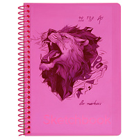 Скетчбук 40л., А5 BG "Neon. Pink", на гребне, маркерная бумага 120г/м2 фото Скетчбук 40л., А5 BG "Neon. Pink", на гребне, маркерная бумага 120г/м2
