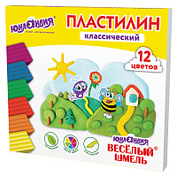 Пластилин классический ЮНЛАНДИЯ "ВЕСЁЛЫЙ ШМЕЛЬ", 12 цветов, 240 грамм, стек, ВЫСШЕЕ КАЧЕСТВО, 106431 фото Пластилин классический ЮНЛАНДИЯ "ВЕСЁЛЫЙ ШМЕЛЬ", 12 цветов, 240 грамм, стек, ВЫСШЕЕ КАЧЕСТВО, 106431