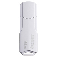 Флеш-диск 64 GB SMARTBUY Clue, USB 2.0, белый, SB64GBCLU-W фото Флеш-диск 64 GB SMARTBUY Clue, USB 2.0, белый, SB64GBCLU-W