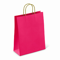 Крафт-пакет бумажный "Ruby red" 26х15х35 см, с кручеными ручками, плотность 80 г/м2, моноцвет, 112412