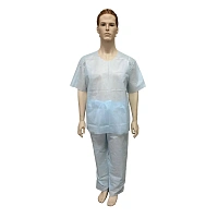 Костюм одноразовый хирургический Гекса стерильный размер 56-58 (рубашка, брюки) фото Костюм одноразовый хирургический Гекса стерильный размер 56-58 (рубашка, брюки)