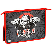 Папка для тетрадей 2 отделения А4 ArtSpace "Cerberus", пластик, на молнии фото Папка для тетрадей 2 отделения А4 ArtSpace "Cerberus", пластик, на молнии