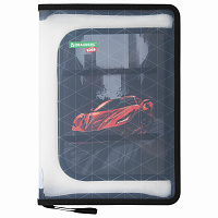 Папка для труда на молнии BRAUBERG KIDS А4, 1 отделение, прозрачная, органайзер, "Red car", 272209 фото Папка для труда на молнии BRAUBERG KIDS А4, 1 отделение, прозрачная, органайзер, "Red car", 272209
