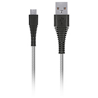 Кабель Smartbuy Сarbon, USB - micro-USB, экстрапрочный, 2A output, 1м, белый фото Кабель Smartbuy Сarbon, USB - micro-USB, экстрапрочный, 2A output, 1м, белый
