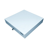 Денежный ящик Меркурий-100 428х432х88 мм белый фото Денежный ящик Меркурий-100 428х432х88 мм белый