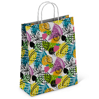 Крафт-пакет бумажный "Фрукты" 26х15х35 см, с кручеными ручками, плотность 100 г/м2, белый, 112252 фото Крафт-пакет бумажный "Фрукты" 26х15х35 см, с кручеными ручками, плотность 100 г/м2, белый, 112252